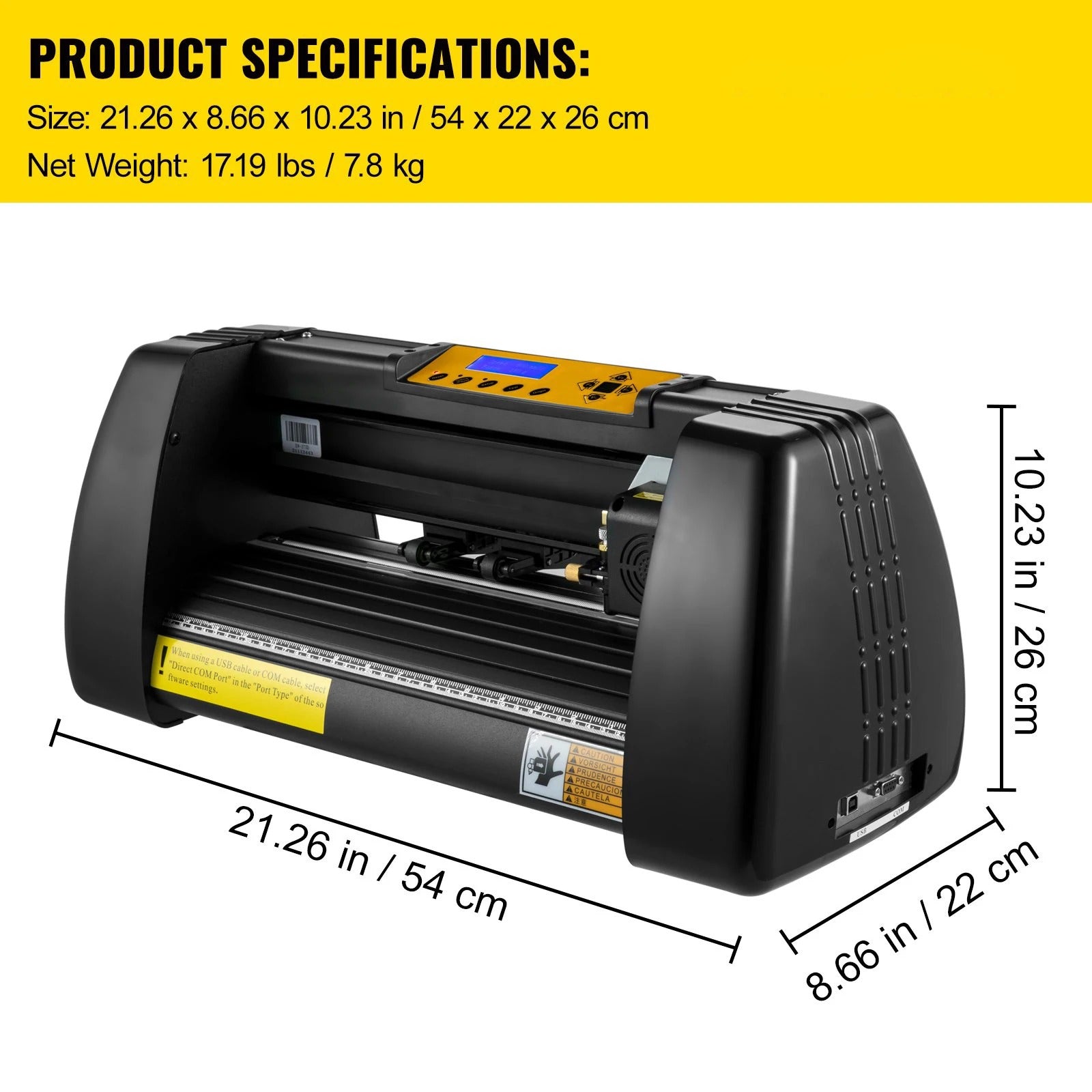 SIHAO 14-Inch Vinyl Cutter & Plotter – Desktop Cutting Machine with 3 Blades + Pen Holder, Software-Controlled for Signs, Decals & Stickers