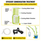 SIHAO Stainless Steel Moonshine Still Kit – 20L To 70L Capacity Options, with Copper Reflux Coil, Thermometer, Ideal for Whisky, Brandy & Essential Oils