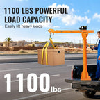 SIHAO 3500lbs Truck Crane with 1100lbs Electric Winch – 360° Swivel Folding Boom, Vehicle-Mounted Hoist for Pickup Truck & Trailer Loading