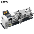SIHAO 1200W Metal Lathe 220x500mm 0-3000RPM Variable Speed Precision Mini Lathe MT5 MT2 Taper for Engineering Workshop Laboratory Machine Tool