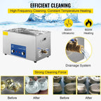 SIHAO 40kHz Ultrasonic Cleaner with Knob Control, Heater & Timer – Available in 2L To 30L Capacities, Ideal for Jewelry, Eyeglasses, Dentures, and Musical Instruments
