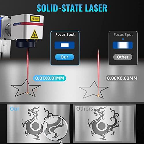 SIHAO 30W Split Fiber Laser & Marking Machine with (5.9"x5.9")working Area with Rotation Axis - SIHAOTEC Laser