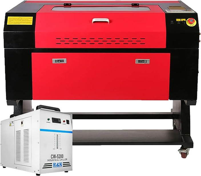 SIHAO Red 60W CO2 Laser Engraver | Cutter (28"x20") | Ruida Controller | Lightburn Compatible |  with Manual Focus