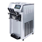 SIHAO Commercial Soft Serve Ice Cream Machine - Pre-Cooling System, 18L/H Portable High Capacity for Food Trucks & Dessert Shops