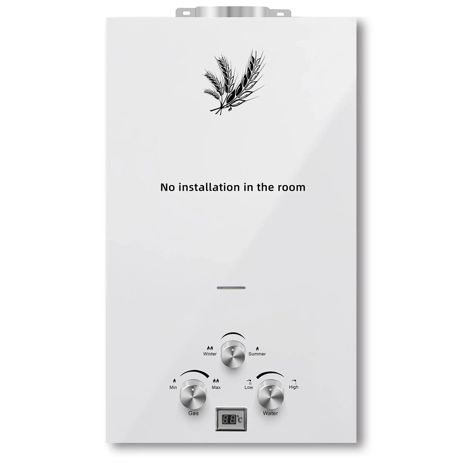 SIHAO 6–18L LPG Instant Tankless Water Heater – Energy-Efficient Stainless Steel, LED Display, Smart Temp Control, Overheat & Dry-Burn Protection, Compact Indoor/Outdoor Unit for Home, RV, and Cabin