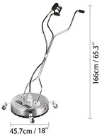 SIHAO 18" Pressure Washer Surface Cleaner – 4000 PSI Rated, 3/8" QD, with Splash Guard for Driveways & Patios