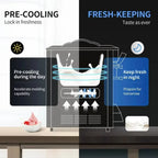 SIHAO Commercial Soft Serve Ice Cream Machine - Pre-Cooling System, 18L/H Portable High Capacity for Food Trucks & Dessert Shops