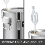 SIHAO 5 Gallon Distiller Kit – Stainless Steel & Copper Moonshine Alcohol Still, Water/Wine/Essential Oil Brewer with Pump, for Home DIY