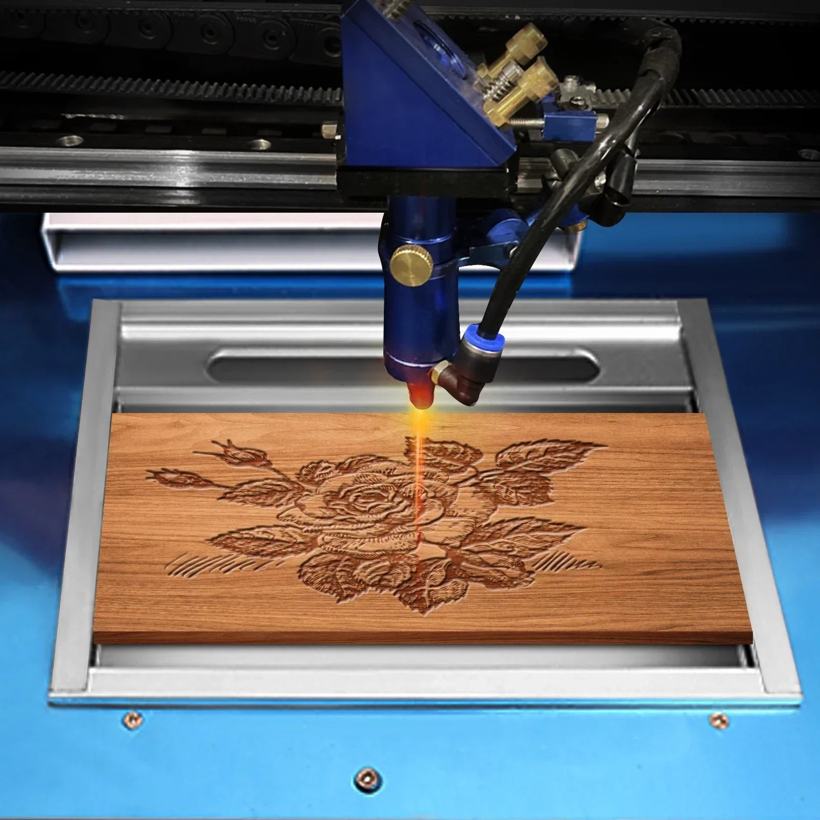 SIHAO 40W CO2 Laser Engraving Machine 300x200mm Laser Engraver w/USB Tools for Artwork Woodworking Milling DIY Engraving