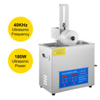 SIHAO 6L Ultrasonic Cleaner 180W Ultrasonic Vinyl Cleaner 7-12 Inch 8 Records Ultrasonic Records Cleaner W/Drying Rack for Home