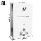 SIHAO 6–18L LPG Instant Tankless Water Heater – Energy-Efficient Stainless Steel, LED Display, Smart Temp Control, Overheat & Dry-Burn Protection, Compact Indoor/Outdoor Unit for Home, RV, and Cabin