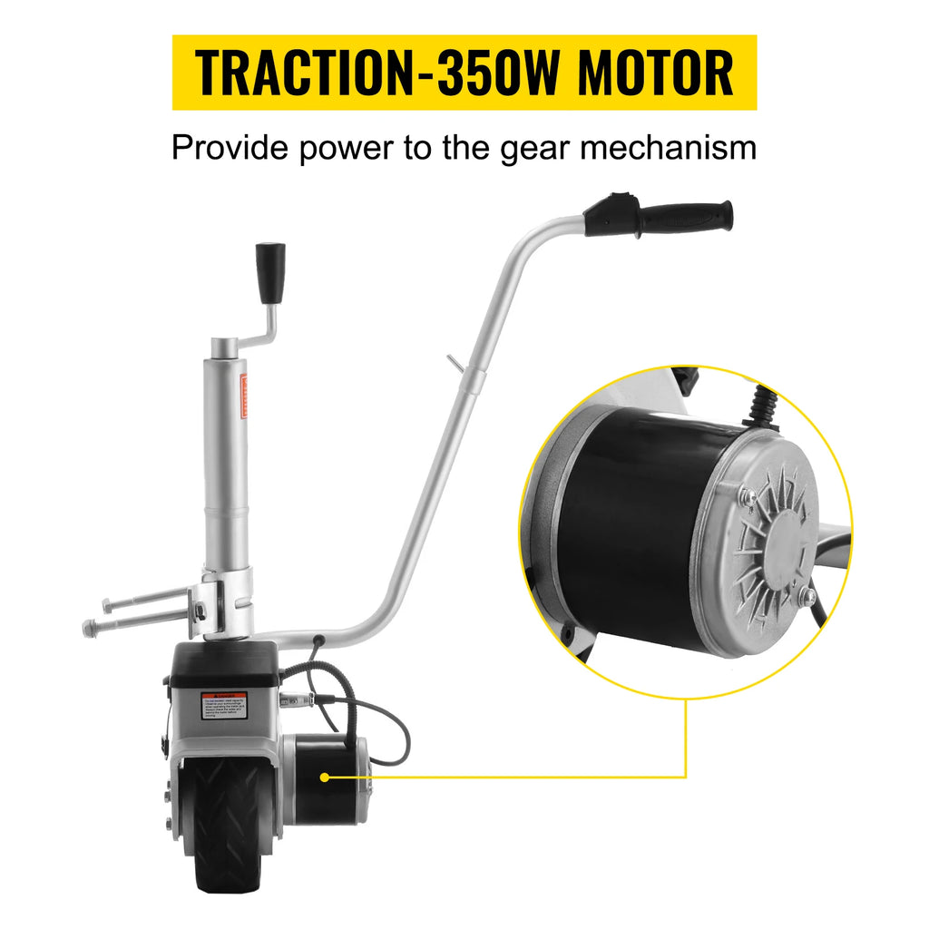 SIHAO 12V 350W Electric Trailer Dolly Motorized Jockey Wheel 2270kg Max Load Caravan Mover Boat RV Trailer Moving Tool