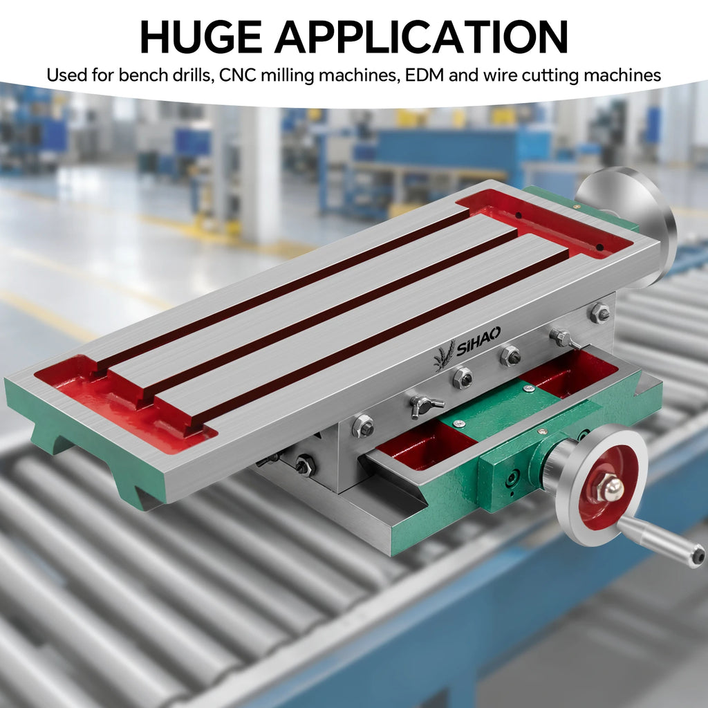 SIHAO Cross Slide Milling Table – 2-Axis Compound Vise for Drill Press, Bench Grinder & Positioning