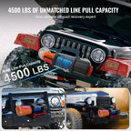 SIHAO 4500/3500/3000LBS 12V Electric Winch for ATV/UTV/Jeeps - Synthetic Rope, Wireless & Wired Remote IP55 Waterproof Off-Road