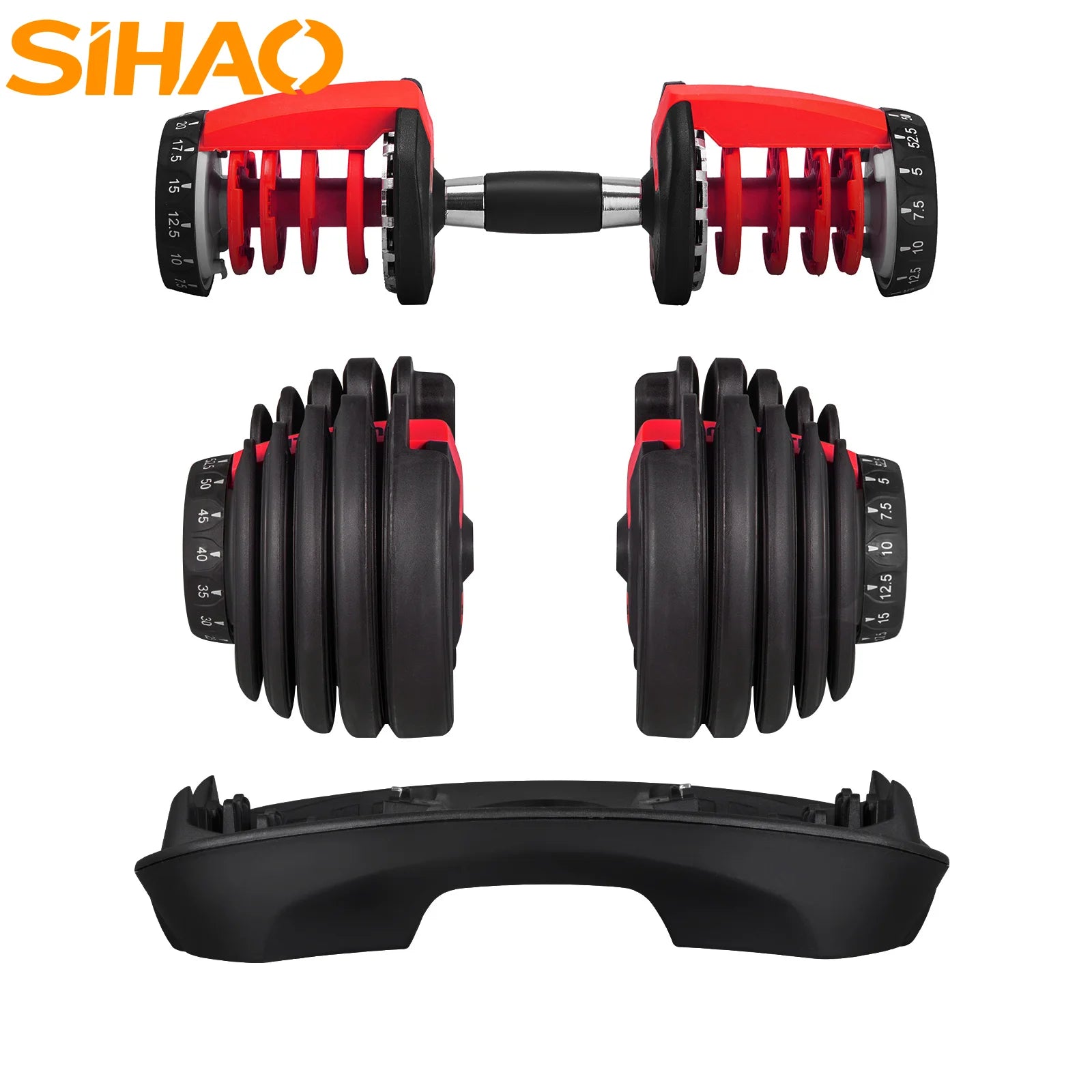 SIHAO QuickLock Adjustable Dumbbell 24-40KG – Heavy-Duty Home Gym Equipment for Strength Training