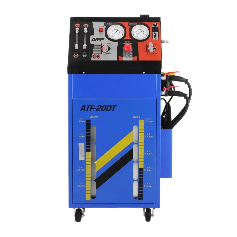 SIHAO ATF-20 Automatic Transmission Fluid Flush Machine – 220V Equal Exchange Cleaner, 0-60PSI Adjustable, 12L Tank + 28 Connectors for Gas/Diesel Cars