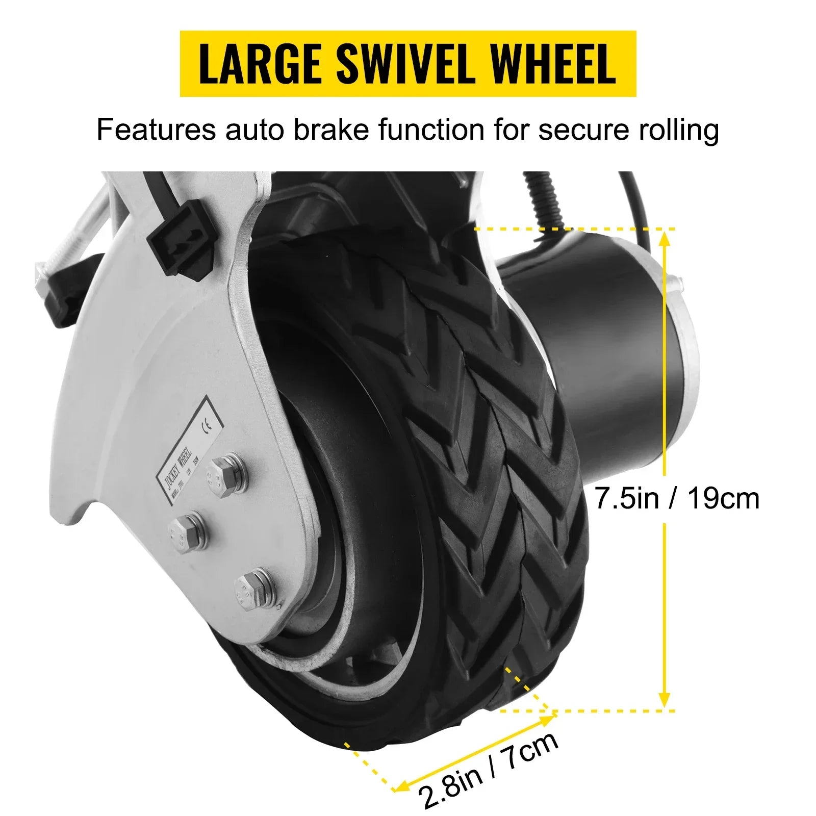 SIHAO 12V 350W Electric Trailer Dolly Motorized Jockey Wheel 2270kg Max Load Caravan Mover Boat RV Trailer Moving Tool