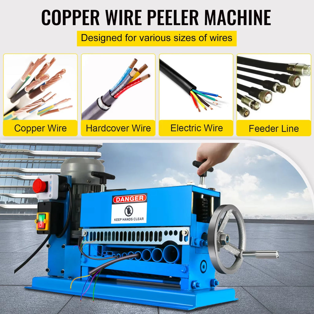 SIHAO 370W Heavy-Duty Wire Stripping Machine | 11 Channels for Scrap Copper Recycling
