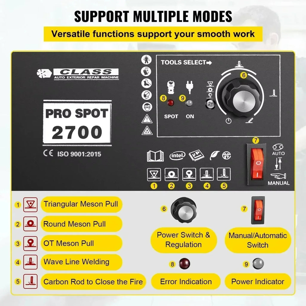 SIHAO Dent Repair Machine Vehicle Panel Spot Puller Dent Spotter GYSpot 2700A 3500A Spot Welding Machine Welder Dent Repair