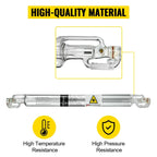 SIHAO CO2 Laser Tube 40W-150W (700-1830mm Length) 80mm Glass Diameter Laser Engraving/Cutting Machine Laser Cutter Parts