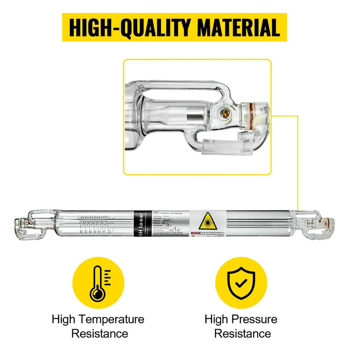 SIHAO CO2 Laser Tube 40W-150W (700-1830mm Length) 80mm Glass Diameter Laser Engraving/Cutting Machine Laser Cutter Parts