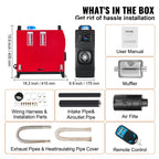 SIHAO Fast-Heating Diesel Parking Heater 5-8KW 12V – Portable Kit with Remote, Ideal for Vans & Trucks