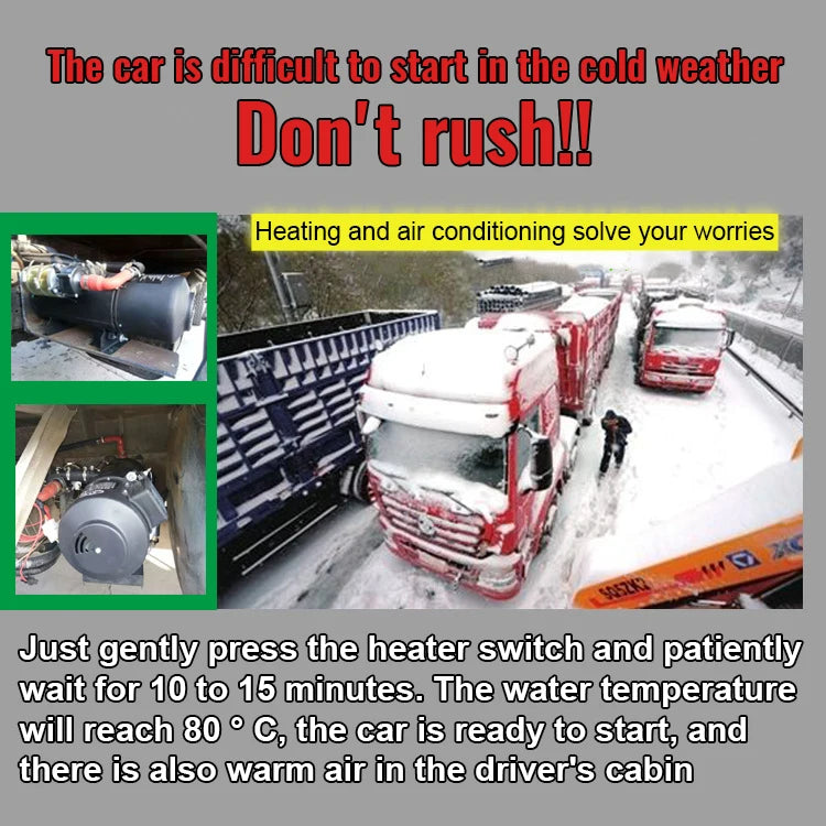 SIHAO 10KW 12V/24V Diesel Water Heater – Universal Engine & Cabin Preheater for Cars, Trucks, and RVs, Cold Start Solution