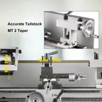 SIHAO Compact Benchtop Metal Lathe 8×14 Inch, Variable‑Speed Hobby Turning Machine, All‑in‑One Metalworking Tool for Turning, Drilling, Threading, Milling DIY Craft Projects