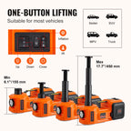 SIHAO 5T Electric Car Jack Kit – Built-in Impact Wrench, Air Pump & LED, for Cars & Trucks
