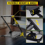 Sihao Adjustable Steering Wheel Stand, Racing Simulator Cockpit Mount for Logitech G25 G27 G29 G920 & Thrustmaster T128 T500RS, Gaming Wheel Stand Pedals Mount Compatible with Xbox PS4 PlayStation PC, Sim Racing Driver Cockpit Frame