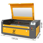SIHAO 50W Dual-Laser Engraver & Cutter – 100W Max Output, Full Accessories Kit for Wood Burning, Leather Stamping & Acrylic Fabrication