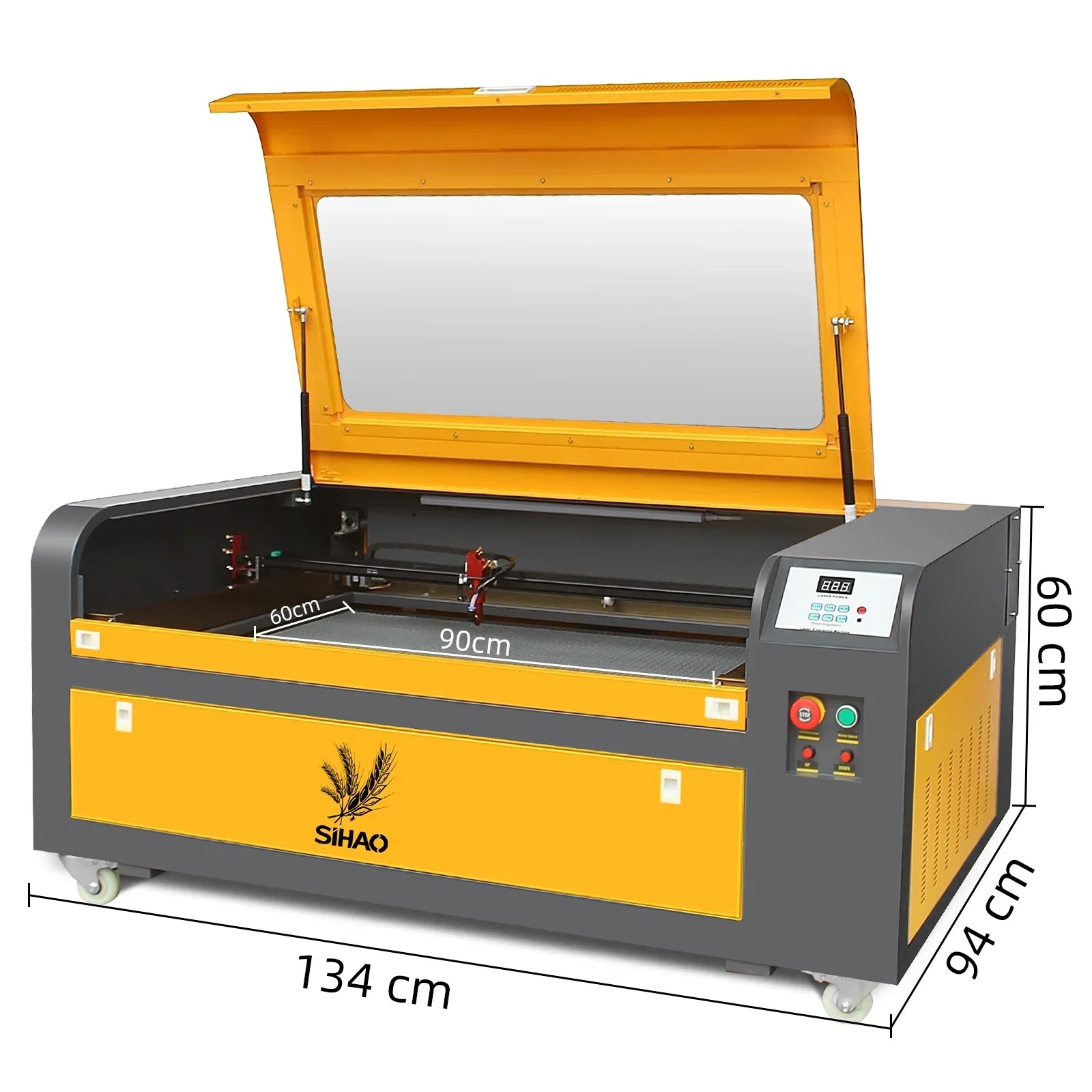SIHAO 50W Dual-Laser Engraver & Cutter – 100W Max Output, Full Accessories Kit for Wood Burning, Leather Stamping & Acrylic Fabrication