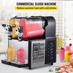 SIHAO Dual-Tank Slushie Maker 340W – 3L+3L Capacity with Precision Temp Control, Perfect for Busy Cafés & Fast-Food Outlets