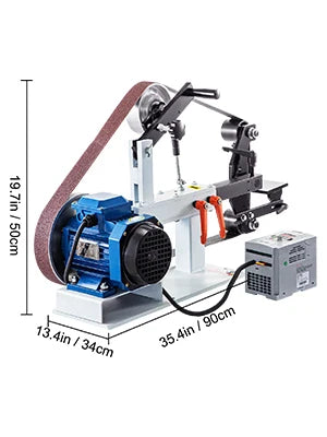 SIHAO 1.5KW Electric Belt Sander 2x82in Variable Speed Grinder Machine 3 Speed Bench Polishing Tool for Knife Making Sharpening Metalwork