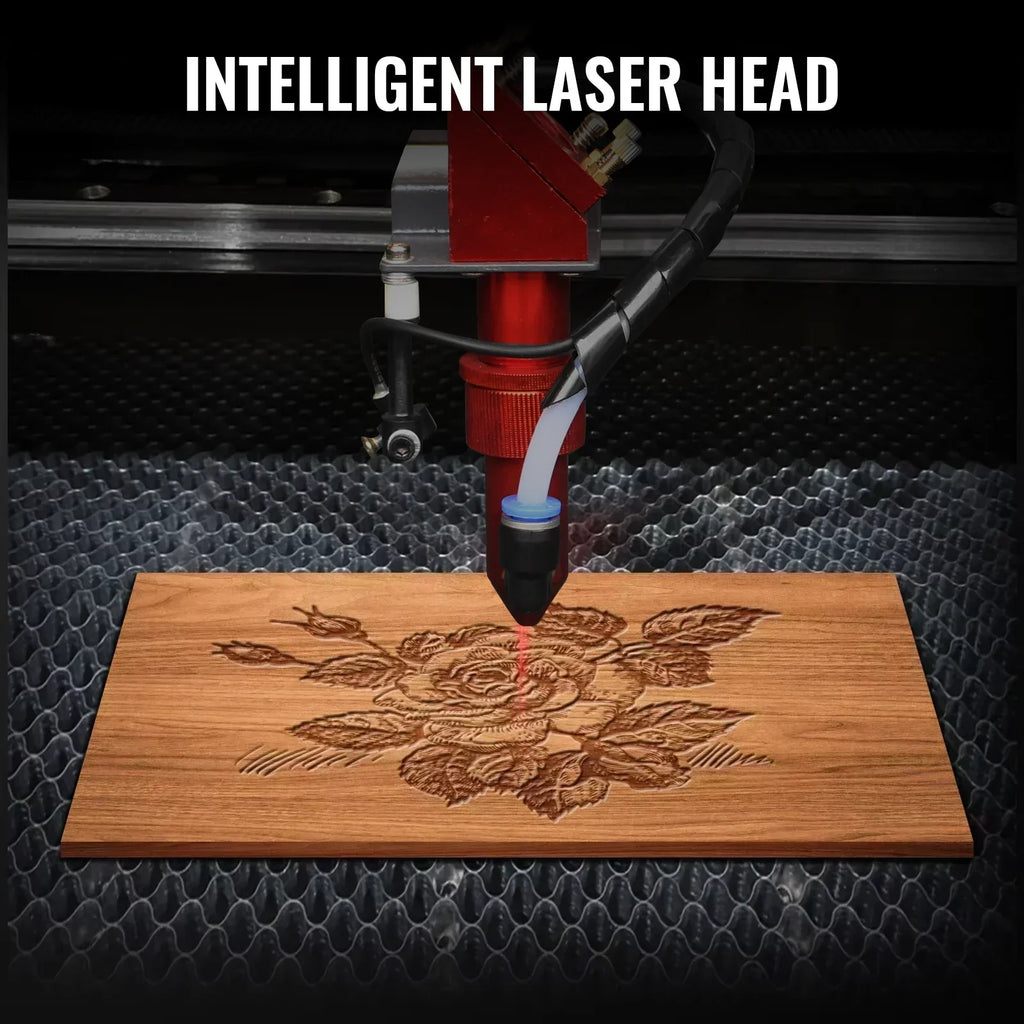 SIHAO 50W Dual-Laser Engraver & Cutter – 100W Max Output, Full Accessories Kit for Wood Burning, Leather Stamping & Acrylic Fabrication