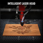 SIHAO 50W Dual-Laser Engraver & Cutter – 100W Max Output, Full Accessories Kit for Wood Burning, Leather Stamping & Acrylic Fabrication