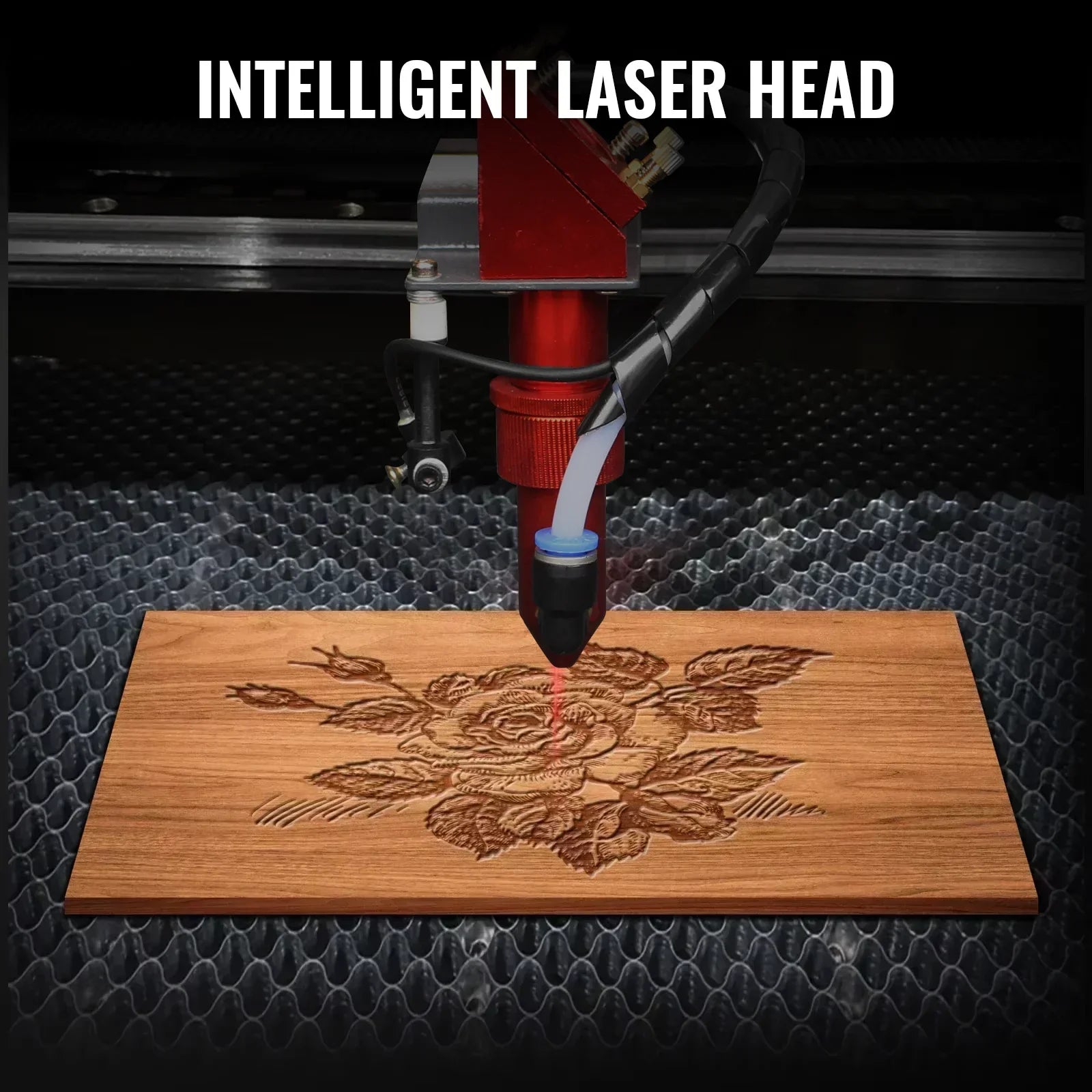 SIHAO 50W Dual-Laser Engraver & Cutter – 100W Max Output, Full Accessories Kit for Wood Burning, Leather Stamping & Acrylic Fabrication