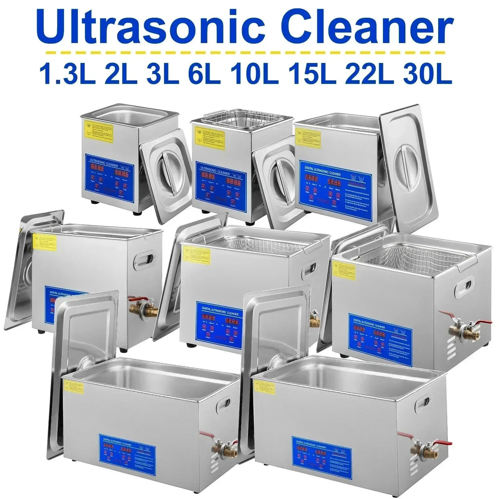 SIHAO Ultrasonic Cleaning Machine Digital Heated Cleaner for Jewelry, Glasses & Small Parts—Versatile Cleaning for Home & Commercial Use