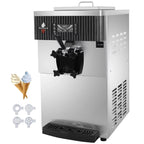 SIHAO Commercial 220V Desktop Ice Cream Machine 5.5L Single Hopper - Frozen Yogurt & Soft Serve Maker with Cold Storage Tray