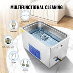 SIHAO Ultrasonic Cleaning Machine Digital Heated Cleaner for Jewelry, Glasses & Small Parts—Versatile Cleaning for Home & Commercial Use
