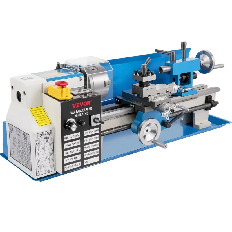 SIHAO 7" X 14" Mini Metal Lathe 550W – Variable Speed Up To 2250RPM, Precision Benchtop Lathe for DIY Model Making & Hobbyists