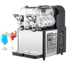 SIHAO Dual-Tank Slushie Maker 340W – 3L+3L Capacity with Precision Temp Control, Perfect for Busy Cafés & Fast-Food Outlets