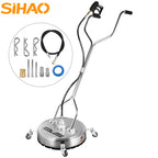 SIHAO 18" Pressure Washer Surface Cleaner – 4000 PSI Rated, 3/8" QD, with Splash Guard for Driveways & Patios