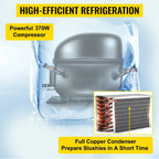 SIHAO Dual-Tank Slushie Maker 340W – 3L+3L Capacity with Precision Temp Control, Perfect for Busy Cafés & Fast-Food Outlets