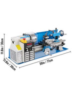 SIHAO 7" X 14" Mini Metal Lathe 550W – Variable Speed Up To 2250RPM, Precision Benchtop Lathe for DIY Model Making & Hobbyists