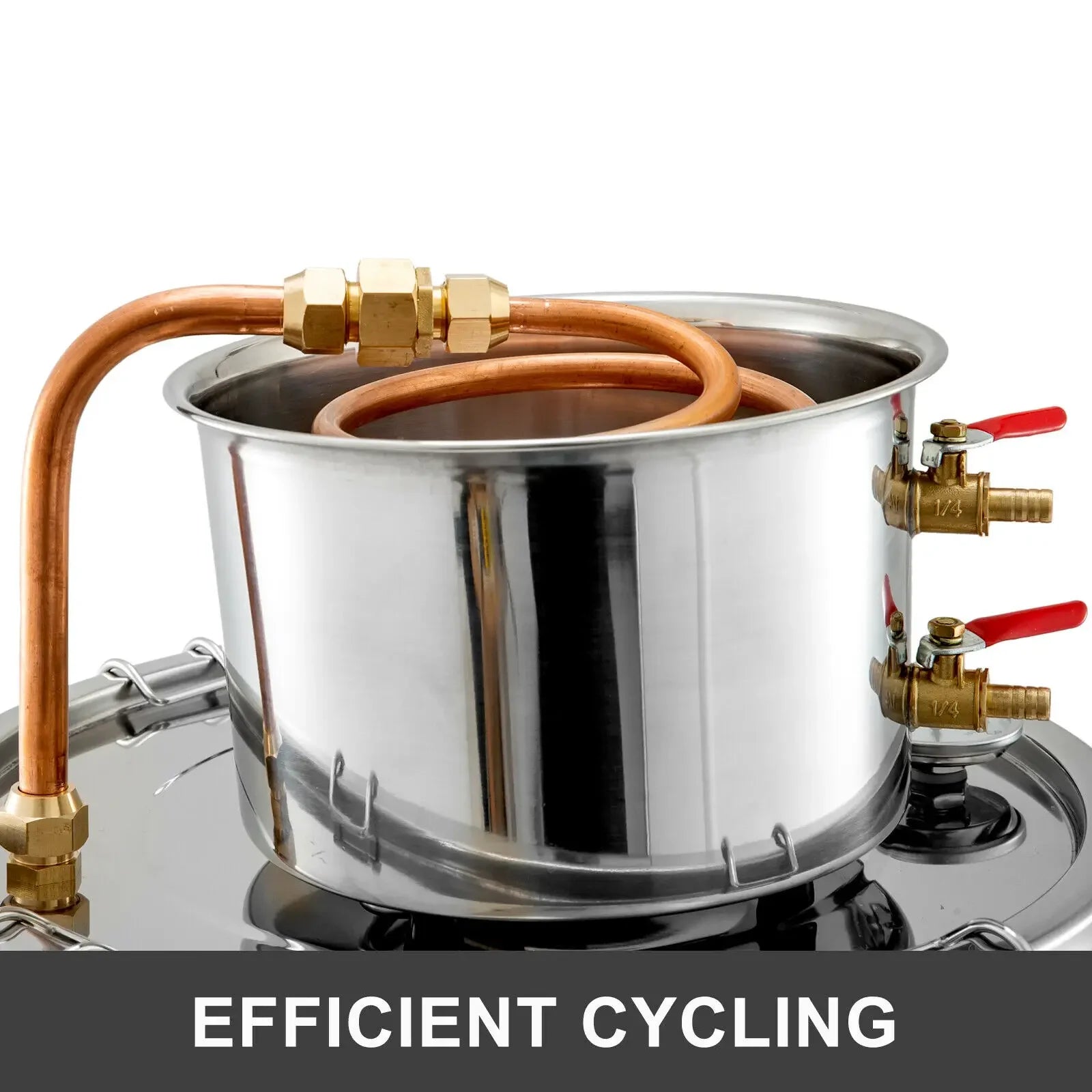 SIHAO 5 Gallon Distiller Kit – Stainless Steel & Copper Moonshine Alcohol Still, Water/Wine/Essential Oil Brewer with Pump, for Home DIY