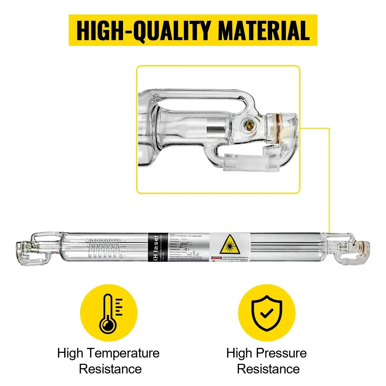 SIHAO CO2 Laser Tube 40W 50W 60W 80W 100W 130W 150W Powerful 700mm-1830mm Length Glass 80mm for Laser Engraver Cutting Machine