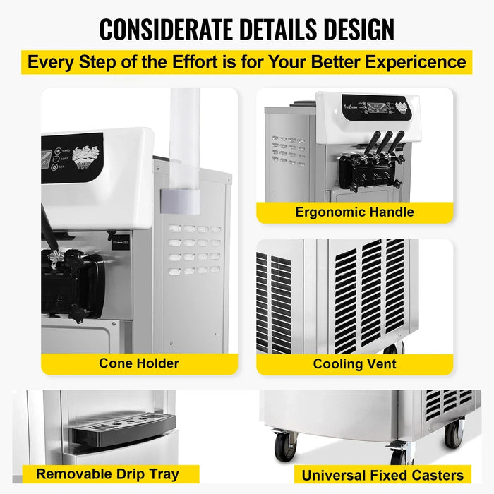 Commercial Ice Cream Machine 2200W