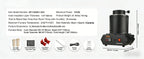 SIHAO 1350W Electric Melting Furnace Portable Metal Melting Furnace Gold Silver and Aluminium Quartz Crucible Equipment Melting