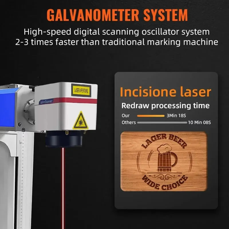 SIHAO 20W-50W Laser Marking Engraver – Deep Engraving on Stainless Steel, Gold, Silver, Brass & Titanium, for Jewelry, Tools & Electronics